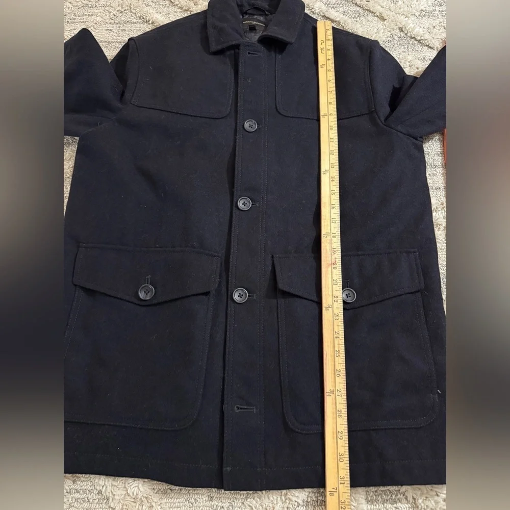 Banana Republic Wool Blend Coat Jacket Men's - DARK NAVY Size L